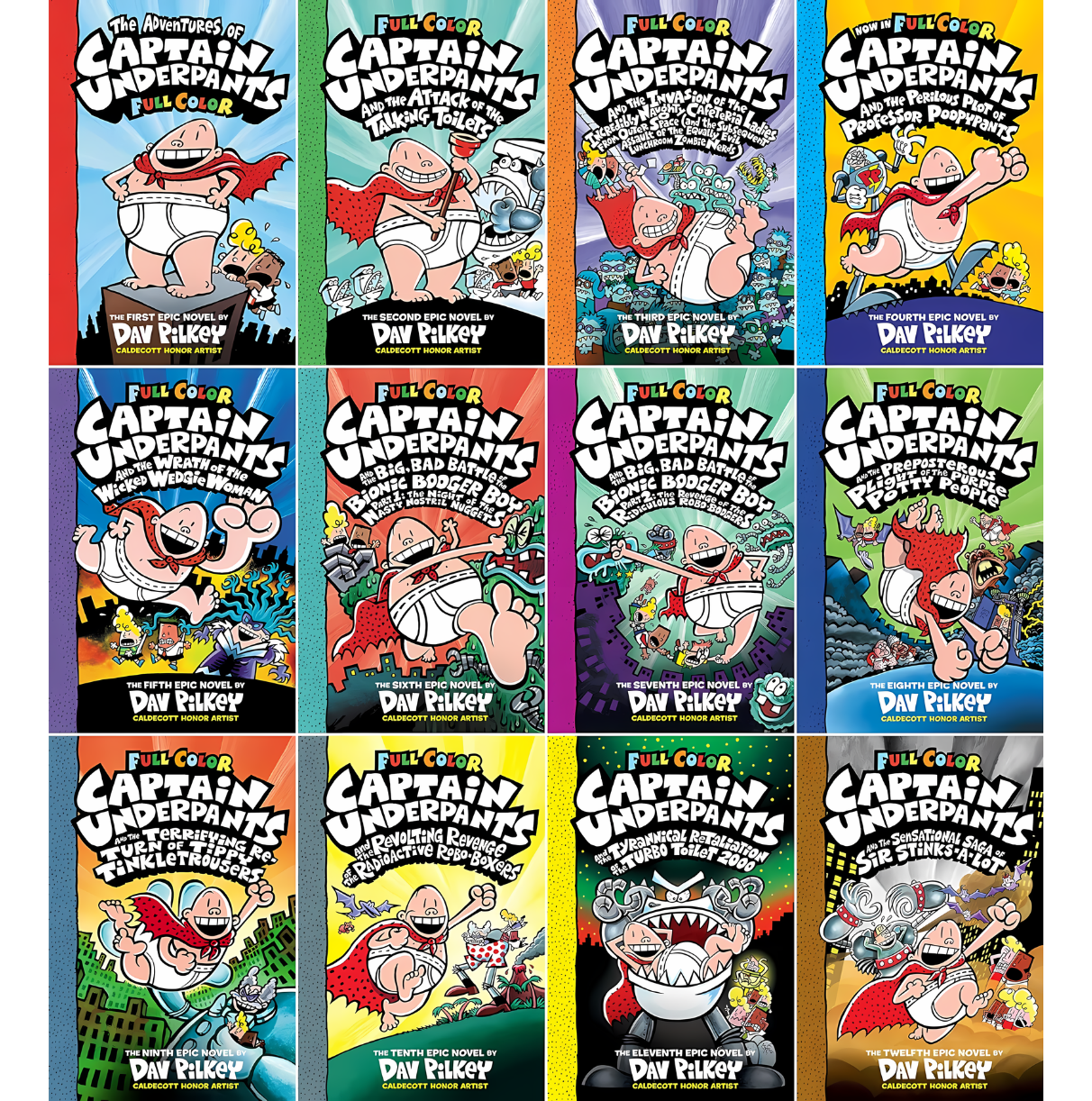 Captain Underpants Full Color 12 Books - kidsbooks.ae