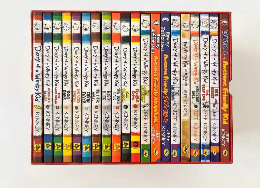 Diary of a Wimpy Kid box of Books 21 books - kidsbooks.ae