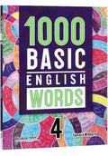 4 Books/Set 1000 BASICs English Words Level 1-4 Primary School Common English Words Dictionary Book - kidsbooks.ae