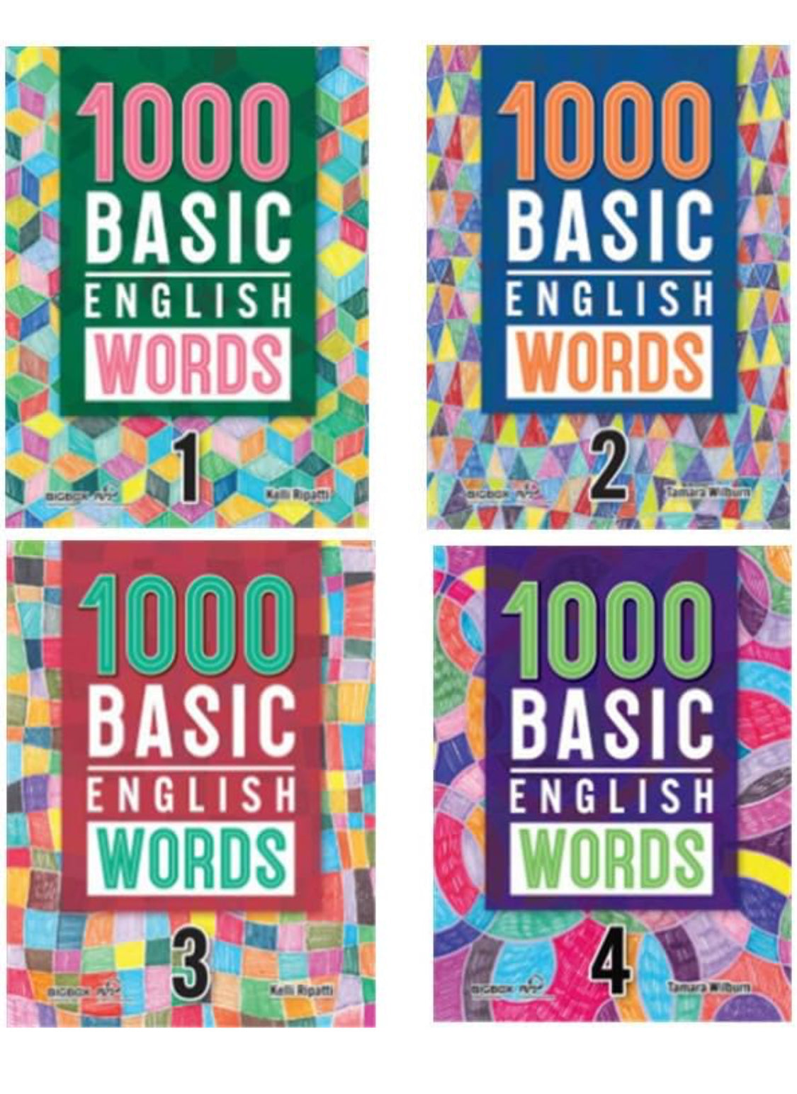 4 Books/Set 1000 BASICs English Words Level 1-4 Primary School Common English Words Dictionary Book - kidsbooks.ae