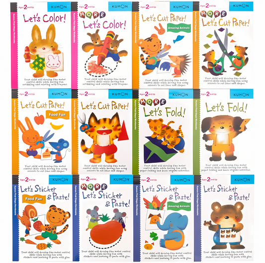 Kumon Cutting First Steps Workbooks 12 Books - kidsbooks.ae