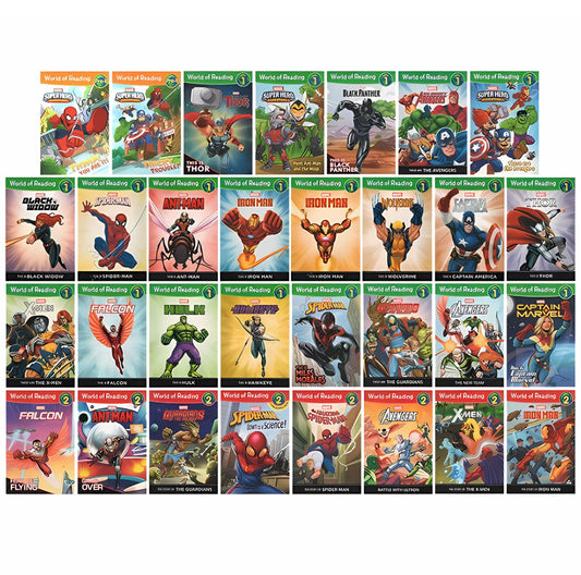 Marvel World of Reading Pre1/L1/L2 31 books - kidsbooks.ae