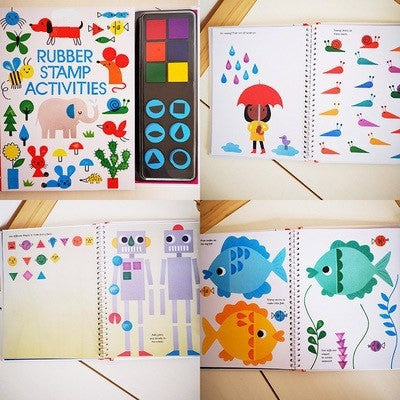 Fingerprint Children's Finger Drawing, Stamp Painting, Combo Came book, Eco-Friendly pigment ink clay painting book