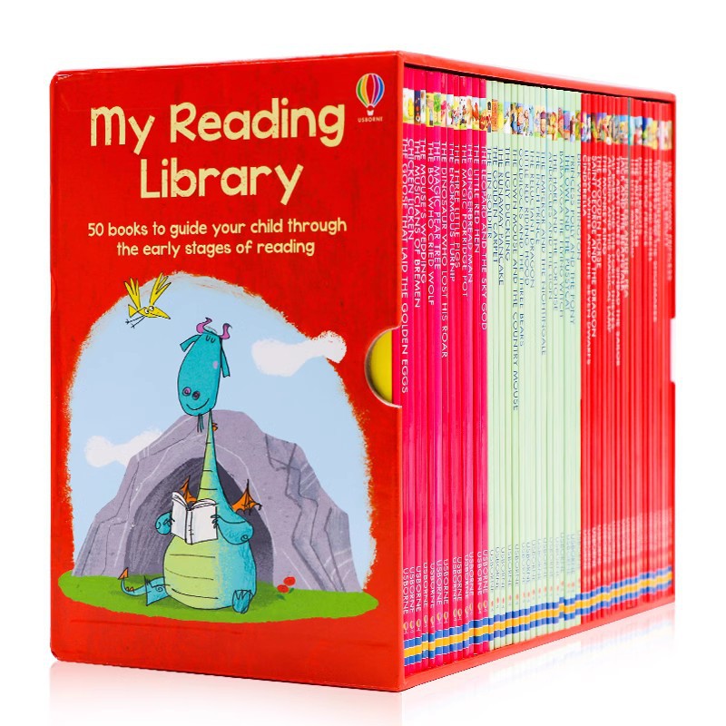 50 Books/Set Usborne My Second Reading Library English Picture Storybooks Kids Words Learning Guide Children Early Education